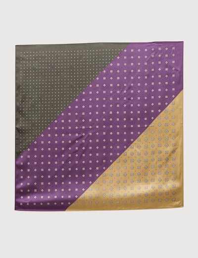 Foulard satin&eacute; bordeaux femme