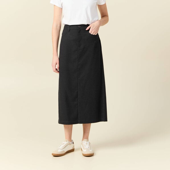 jupe longue droite gris femme Jupe longue droite gris femme