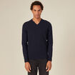Pull manches longues bleu marine homme