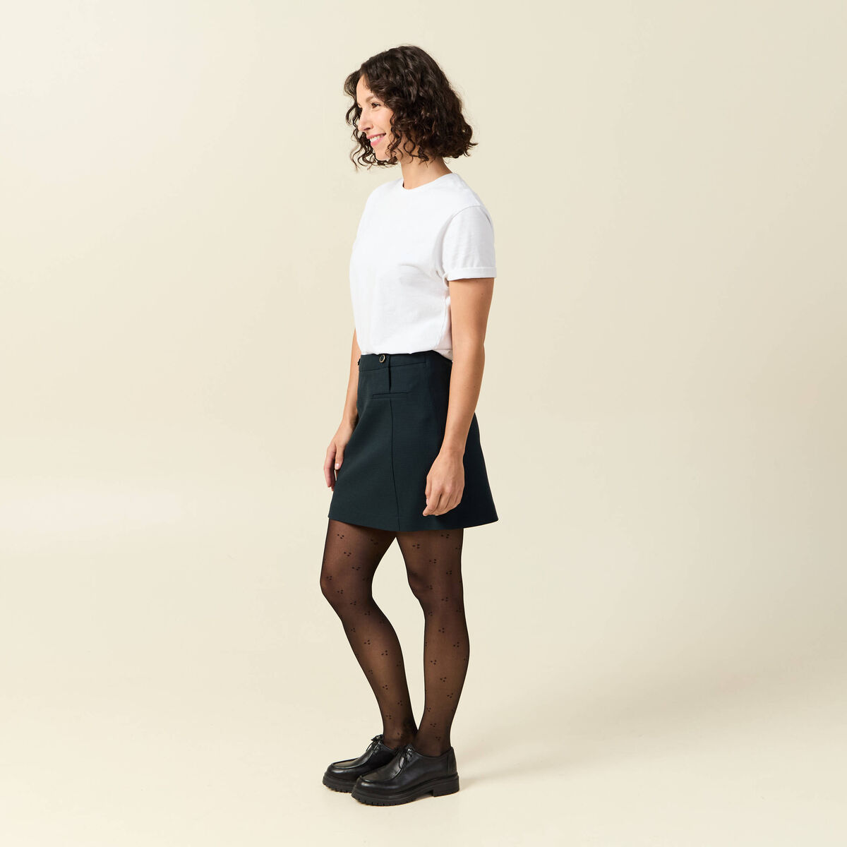 Jupe courte bleu marine femme
