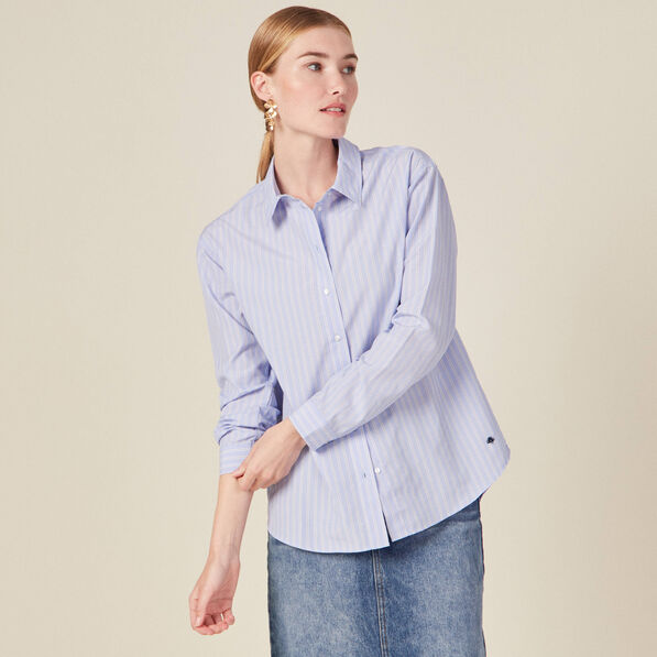 chemise eco responsable bleu ciel femme Chemise éco-responsable bleu ciel femme