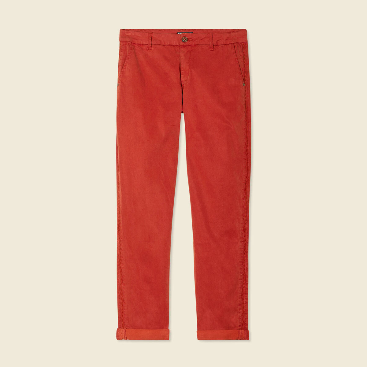 Pantalon chino Instinct orange foncé femme