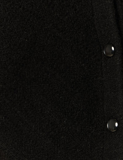 Gilet manches 3/4 noir femme