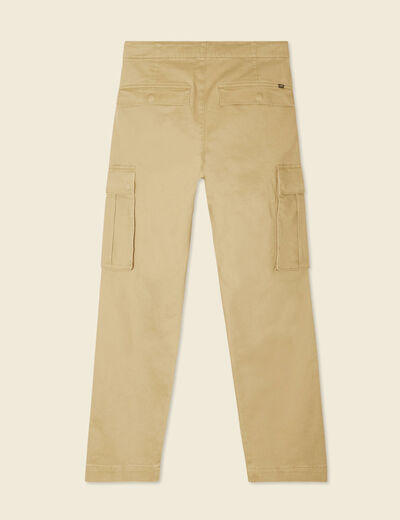 Pantalon cargo poches côtés vert kaki homme