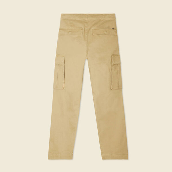 Pantalon cargo poches côtés vert kaki homme
