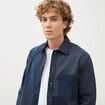 Surchemise droite manches longues denim brut homme