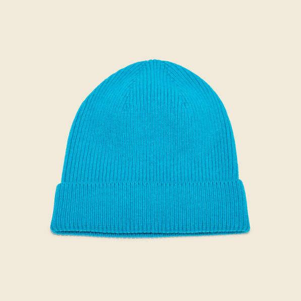 Bonnet fabriqué en France bleu turquoise femme