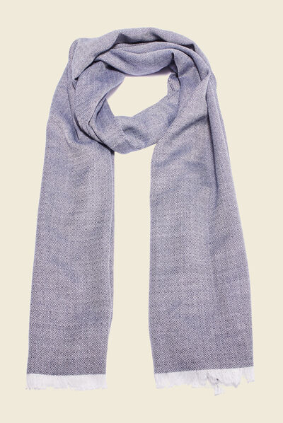 Foulard bleu marine homme