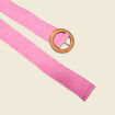 Ceinture tressée boucle ronde rose fushia femme