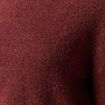 Pull col montant manches longues bordeaux femme