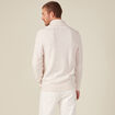 Pull manches longues col ch&acirc;le ecru homme