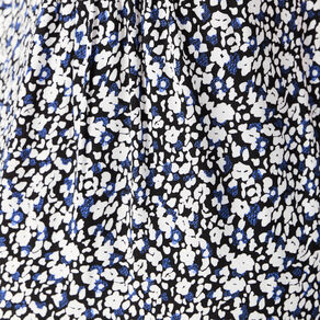 Robe évasée manches courtes bleu femme