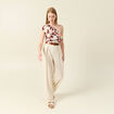 Blouse asymétrique sable femme