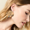 Boucles d'oreilles clous couleur or femme