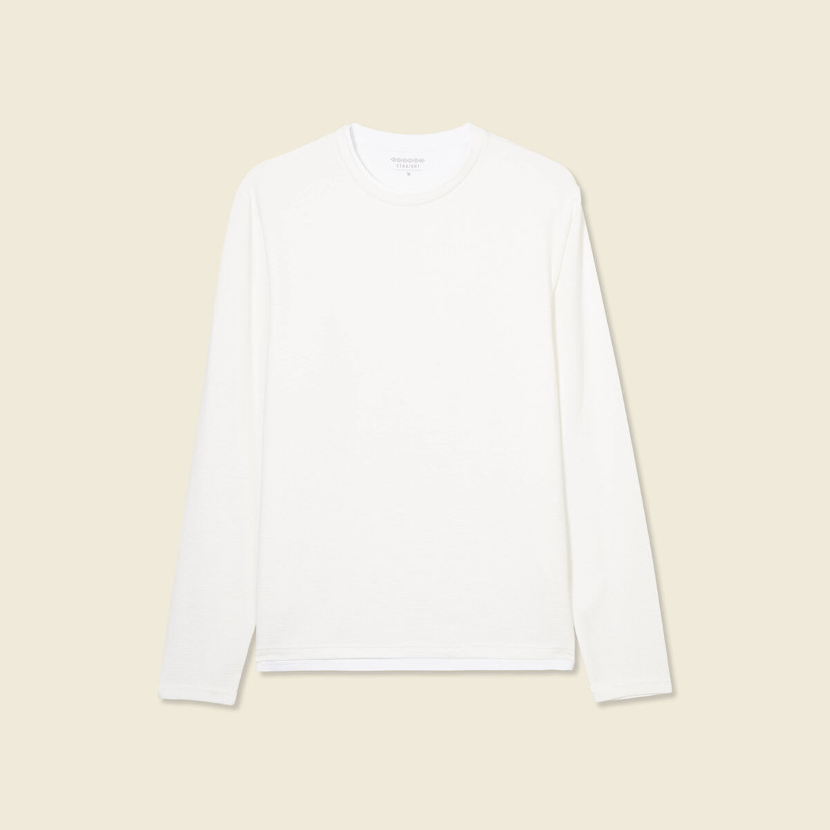 T-shirt manches longues ecru homme