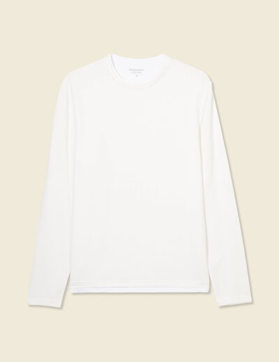 T-shirt manches longues ecru homme
