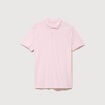 Polo cintr&eacute; en coton manches courtes rose homme