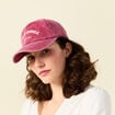 Casquette en jean vieux rose femme