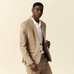 Veste blazer stretch taupe homme
