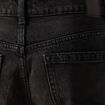 Jeans large taille haute denim noir femme