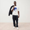 T-shirt droit col rond manches courtes ecru homme