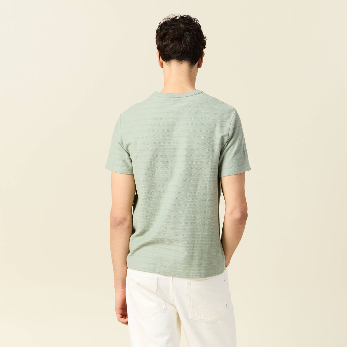T-shirt manches courtes vert olive homme