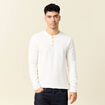 T-shirt manches longues ecru homme