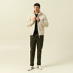 Sweat effet polaire manches longues sable homme