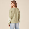 Sweat manches longues vert kaki femme