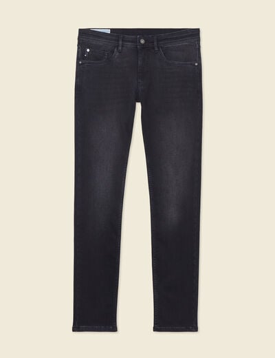 Jeans slim 5 poches denim snow noir homme