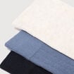 Lot de 3 paires chaussettes hautes bleu gris homme