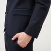 Blazer cintr&eacute; manches longues doubl&eacute; bleu marine homme