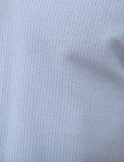 Polo col polo manches courtes en coton bleu gris homme