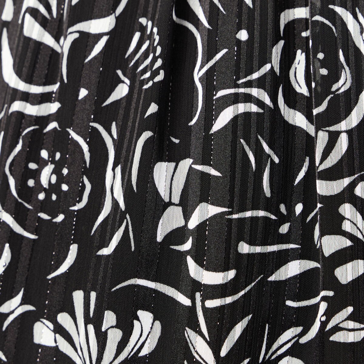 Robe évasée manches longues noir femme