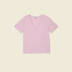 T-shirt manches courtes rose clair femme