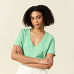 T-shirt manches courtes vert clair femme