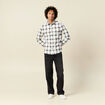 Chemise manches longues bleu marine homme