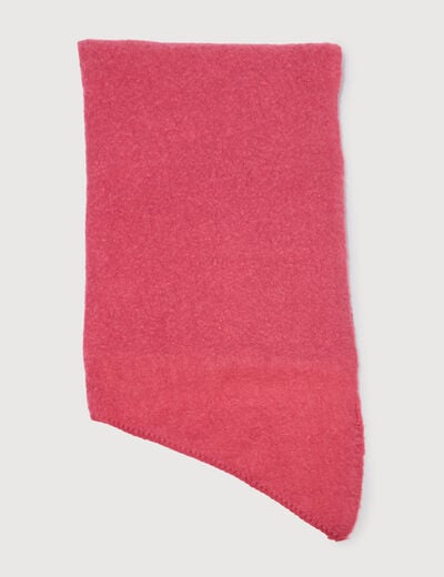 &Eacute;charpe maille duveteuse rose cerise femme