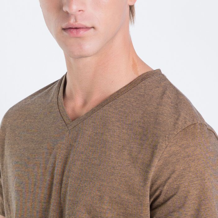 T-shirt manches courtes jaune moutarde homme