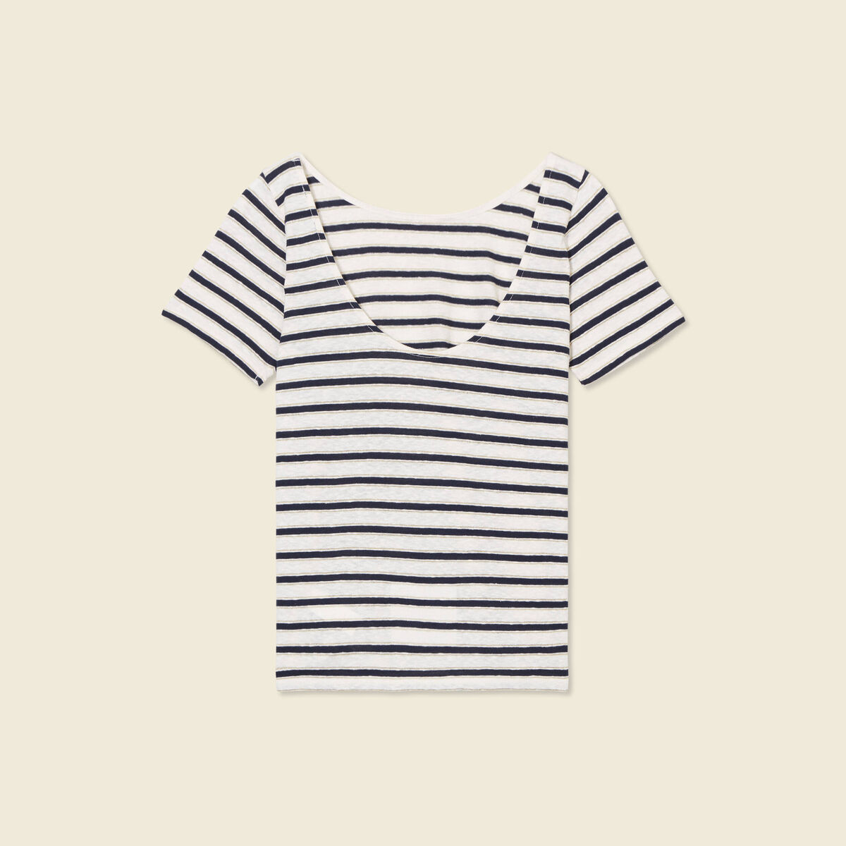 T-shirt manches courtes ecru femme