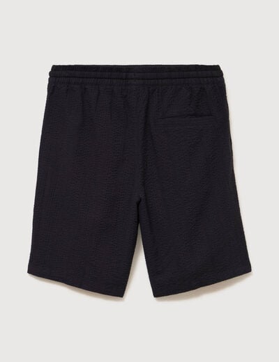 Short en coton noir homme