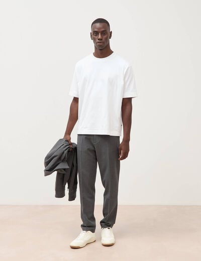 Pantalon droit longueur 32 gris fonc&eacute; homme