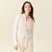 Gilet ajust&eacute; sans manches doubl&eacute; sable femme
