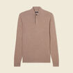 Pull manches longues beige homme