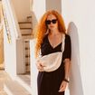 Sac banane devant crochet sable femme