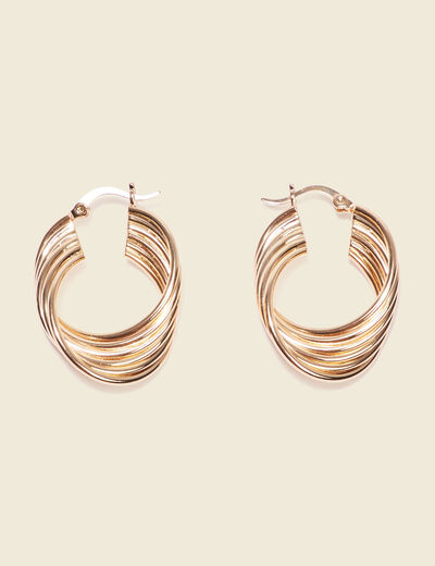 Boucles d'oreilles créoles couleur or femme