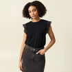 T-shirt manches courtes noir femme