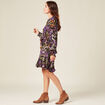 Robe patineuse ceinturée noir femme