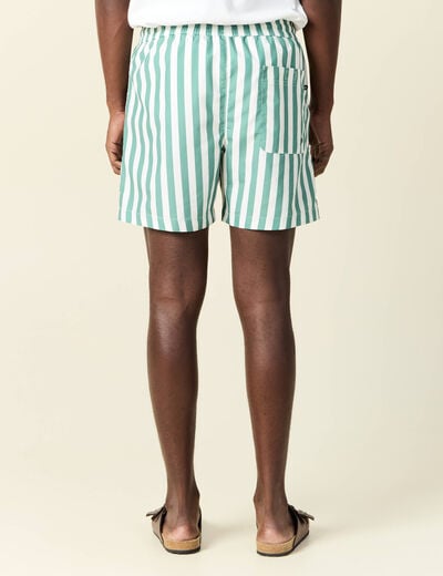 Short de bain vert homme