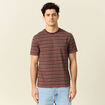 T-shirt manches courtes bordeaux homme